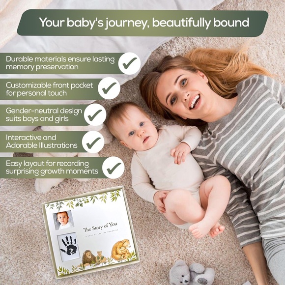 Animal Themed Baby Milestone Book - Picture 5 of 14